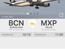 Today’s flight details 