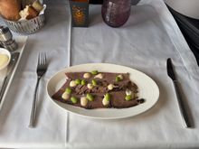 Deli meat…ermmm…I mean carpaccio from earlier this year to show you a point of comparison of how much switching to Do & Co has improved catering