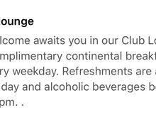 Very clearly says Exec Lounge available for future dates. Was it blacked out for your dates? If not did they offer any recompense?