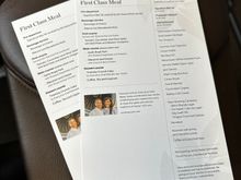 First class menus