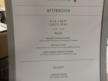 Lunch menu 