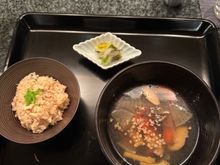 Rice with fish mixed in with soup….needed more flavor