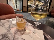 Viaggiare:
Marker's Mark Bourbon with Amaro Nonino, Darjeeling tea syrup, lemon and foam.

Famille Vincent,
Bourgogne Chardonnay 2022