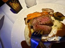 Cooked medium-medium rare
