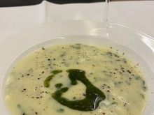 Cream of Asparagus Soup with Herbal Oil