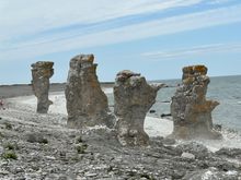 Rock formations on Gotland (also on a 200SEK note)