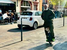 Some interesting characters in this artists area - do you see the dog?