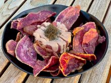Hale Kai poke with taro chips