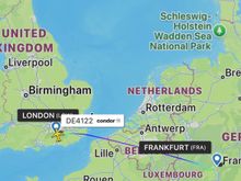 Our route according to FlightRadar24
