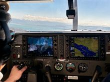 Decent instrument fit - love the twin Garmin displays. Note the analogue standby instruments below 