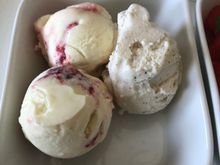 Ice Cream
strawberry cheesecake and vanilla ice cream