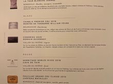 Wine list, tried all except the dessert option and the Hermitage (same list for both flights…they love LPGS lol)