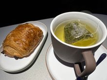 Chocolate Croissant, Green Tea.