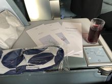 PDB (Blueberry juice), slippers, menus