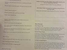Autumn menu