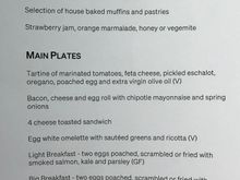 Spring Menu
