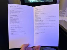 Dinner menu