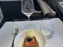 I had the dessert from the second meal menu with a scoop of ice cream which was lovely 