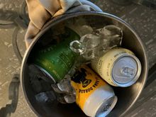 Welcome amenity: Three cans of La Rana Dorada, local craft beer.