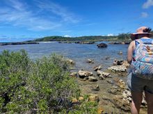 Side path leading to the ocean