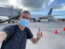 Full of positive vibes while boarding UA117 from SPN to GUM