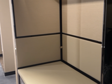 Place for your luggage and coats. There are 2 of these right across from each other