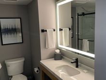 Bathroom Vanity Bathrooms seem a bit tight in width but still nice