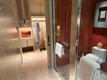 walk in closet + shower / toilet