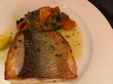 ORATA AL FORNO

Pan-roasted sea bream on Roseval potatoes, fennel, Datterini tomatoes, parsley and caper sauce
31