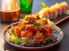 Dakgangjeong (Korean Fried Chicken) and Ocean Desire roll