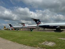 tails L-R:
Britannia, BAe 146, Super VC-10, Trident, BAC 1-11-500