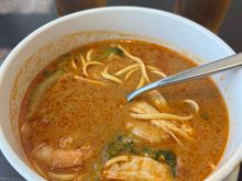Entry level laksa in the buffet, quite nice but would have my late wife, Sarawakian, in high dudgeon on authenticity. I took remarkably few food photos, this one mostly to show the in laws