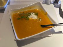 The soup was good and quite hot. 
