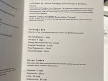 Dessert menu