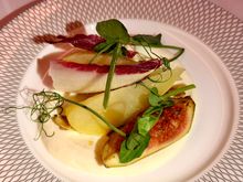 British goat's cheese, charred fig, pear, mixed seed granola