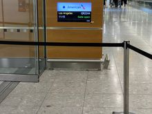 Gate 27, and was greeted by a CK agent. Great touch, as she boarded me before the boarding process even started. 