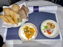 AY HEL-BKK J dinner, appetizer