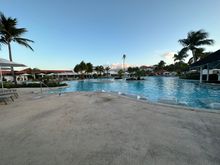 Main pool. Stayed very busy. We never went here and stayed at the adult only pool...where it was rarely adults only. But, there was no signage to signify it was adults only, so I don't think families were to blame.