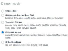 JFK-SFO meal choice in J