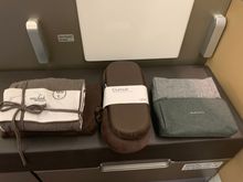 The pajamas and amenity kits (for which I still haven't opened)