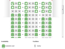 LH463 November 14, B744, middle seats blocked