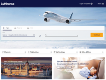 LH.com showing fares from Australia.