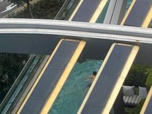 6F pool, viewed from high above.