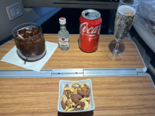 Warmed nuts and drinks (notice the missing olive mini-app that should be in F?).