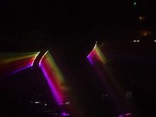Part of the rainbow light effect on "Gossip"