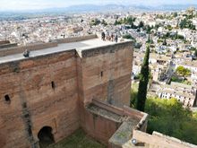 Stronghold, built on rugged hill. - The Alcazaba.