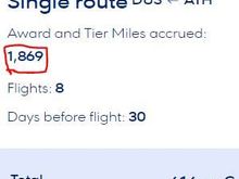 The amount of miles to be credited is even show when trying to purchase the pass. This is precisely the amount of miles that Flex in Y grants.
