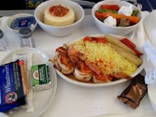 South African Airways Regional Business Class Lunch