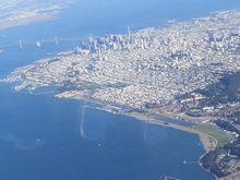 San Francisco seen from the plane