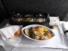 CDG-OTP business class lunch